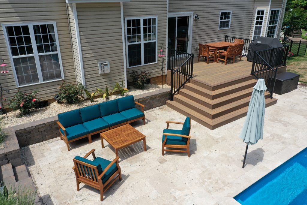 Deck sizes vary based on lifestyle, such as a pool and entertainment