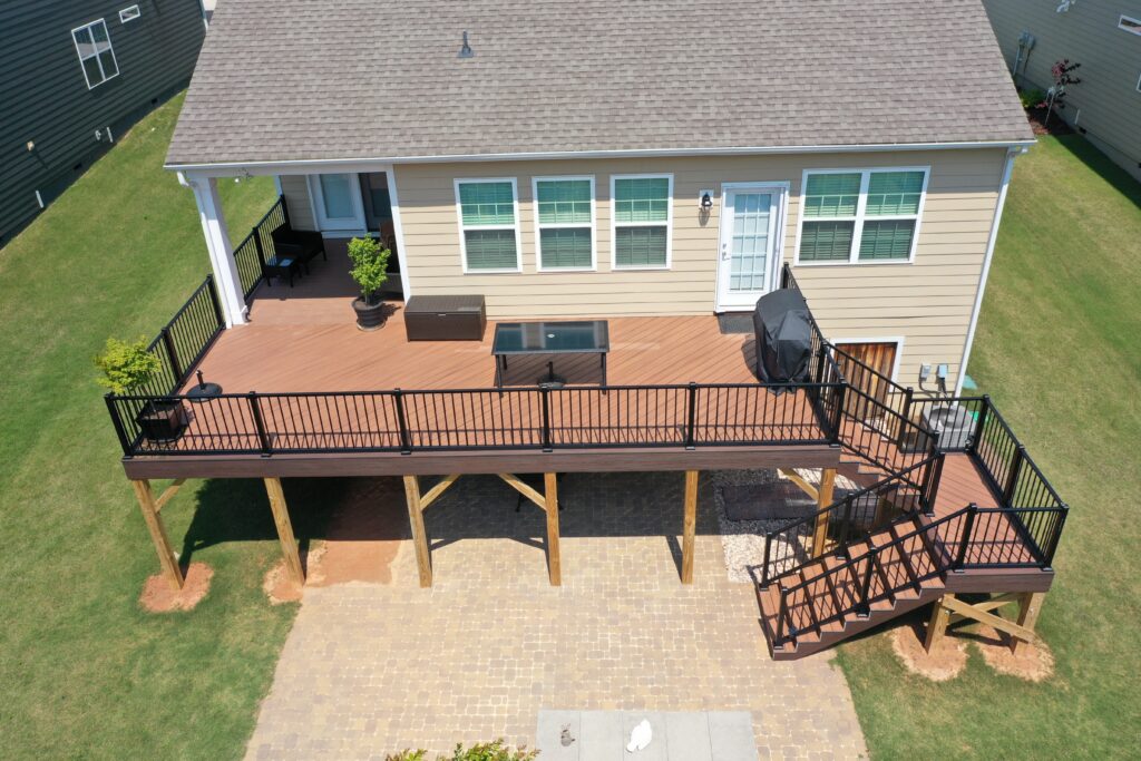 The height of a deck is a factor in cost