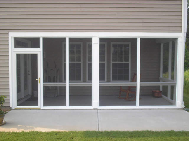 deck with screened porch