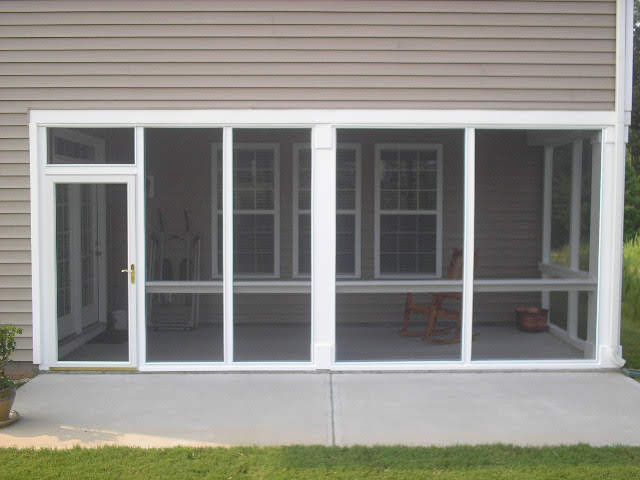 patio with screened porch