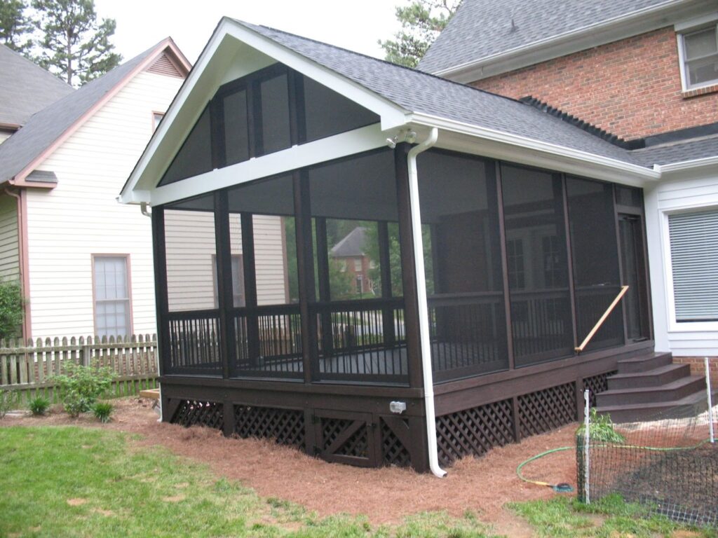 Can you build a screened-in porch on existing deck?