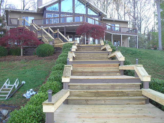 Stairs built right into the elevation