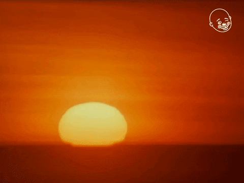sunrise orange blur