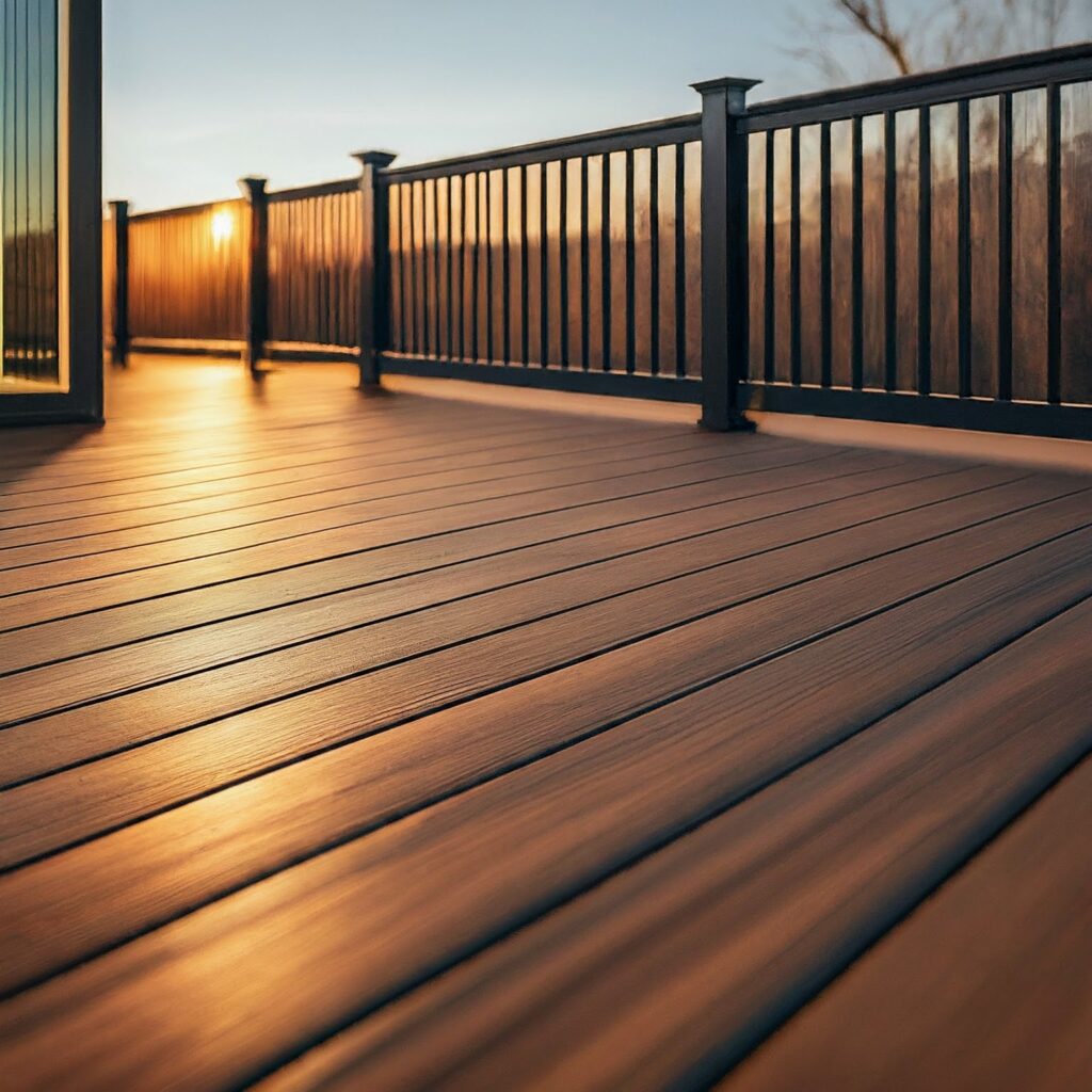 exterior overview of outdoor wooden deck