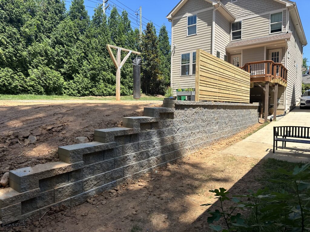 Retaining Walls in backyard