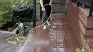 how to clean composite decking